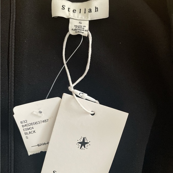 Stellah NWT Black Mini Dress | Bow Detail | Size Small - Picture 5 of 6